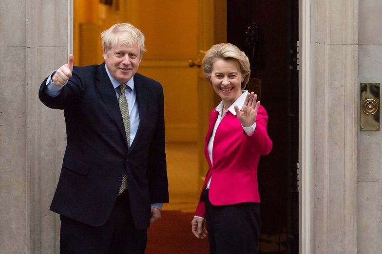 Brexit z umową handlową. Na zdjęciu premier Wielkiej Brytanii Boris Johnson i szefowa KE Ursula von der Leyen.