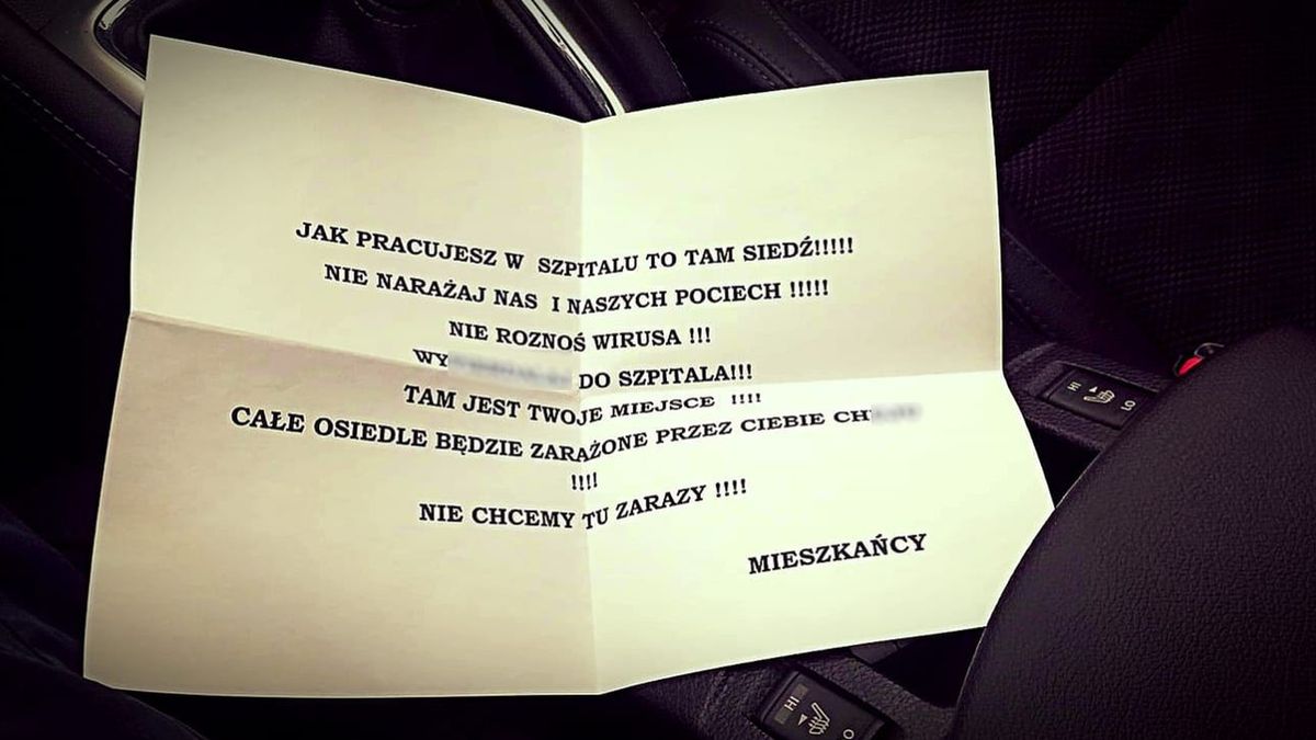 Skandaliczny list za wycieraczką auta. 
