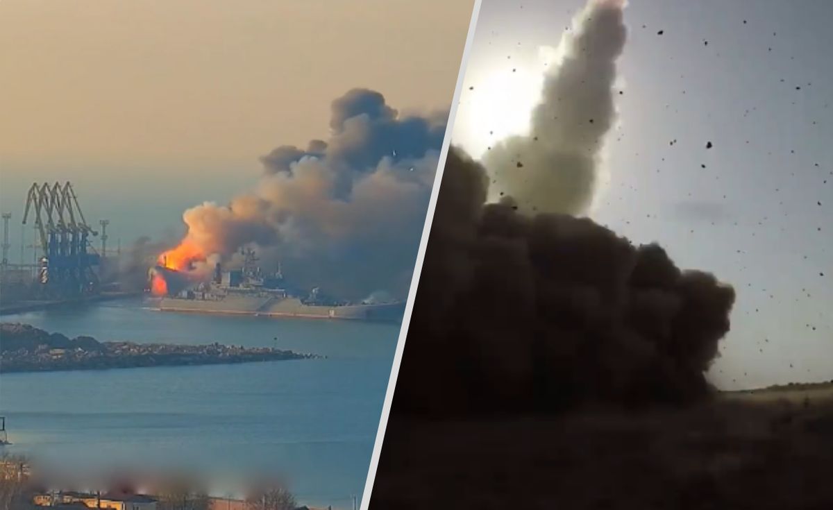 Dowódca ukraińskich wojsk opublikował wideo zniszczenia rosyjskiego okrętu "Saratow".