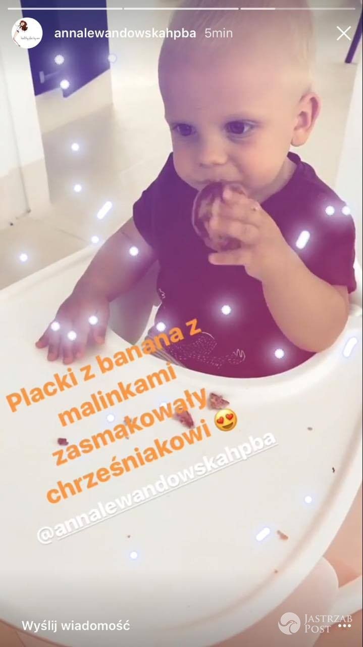 Anna Lewandowska pokazała chrześniaka