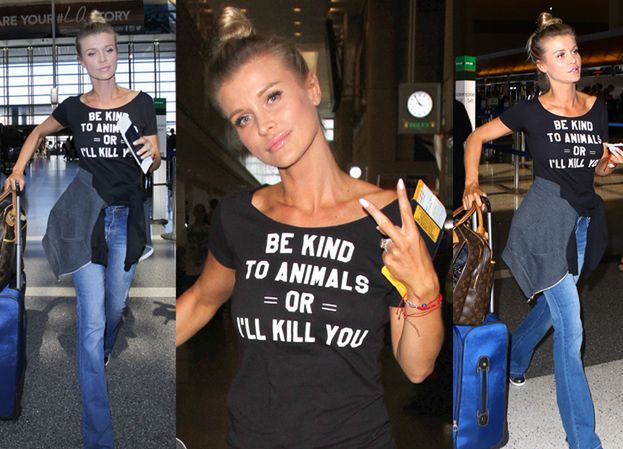 Joanna Krupa w koszulce z przesłaniem dla oprawców zwierząt (ZDJĘCIA)