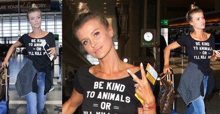 Joanna Krupa w koszulce z przesłaniem dla oprawców zwierząt (ZDJĘCIA)
