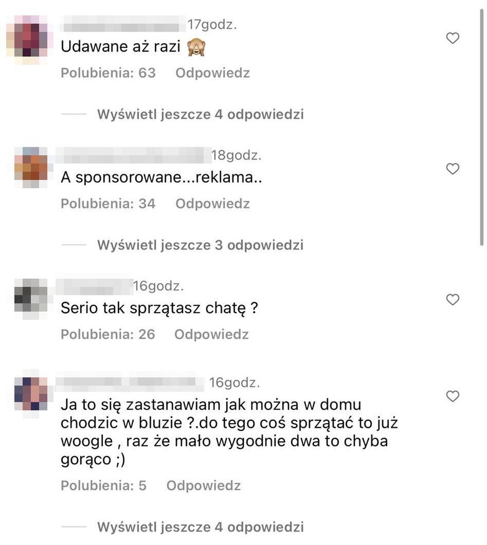 Komentarze pod reklamą Agnieszki Kaczorowskiej