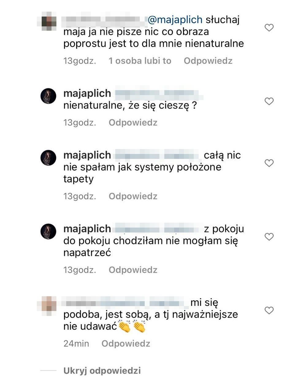 Maja Rutkowski odpowiada na kąśliwe pytania internautki