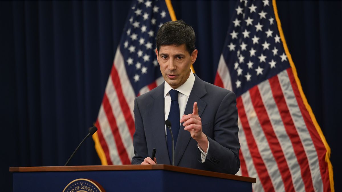 WASHINGTON, DC - JUNE 17: US Federal Reserve Chair Kevin Warsh speaks during his first news conference since taking the helm at the central bank on June 17, 2026 in Washington, DC. Warsh was appointed by President Donald Trump after former chair Jerome Powell's tenure ended in May. (Photo by Chen Mengtong/China News Service/VCG via Getty Images)