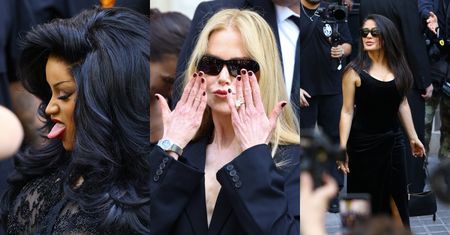 Znane miłośniczki mody zleciały się na pokaz Balenciagi: długowłosa Nicole Kidman, elegancka Salma Hayek, obładowana doczepami Cardi B