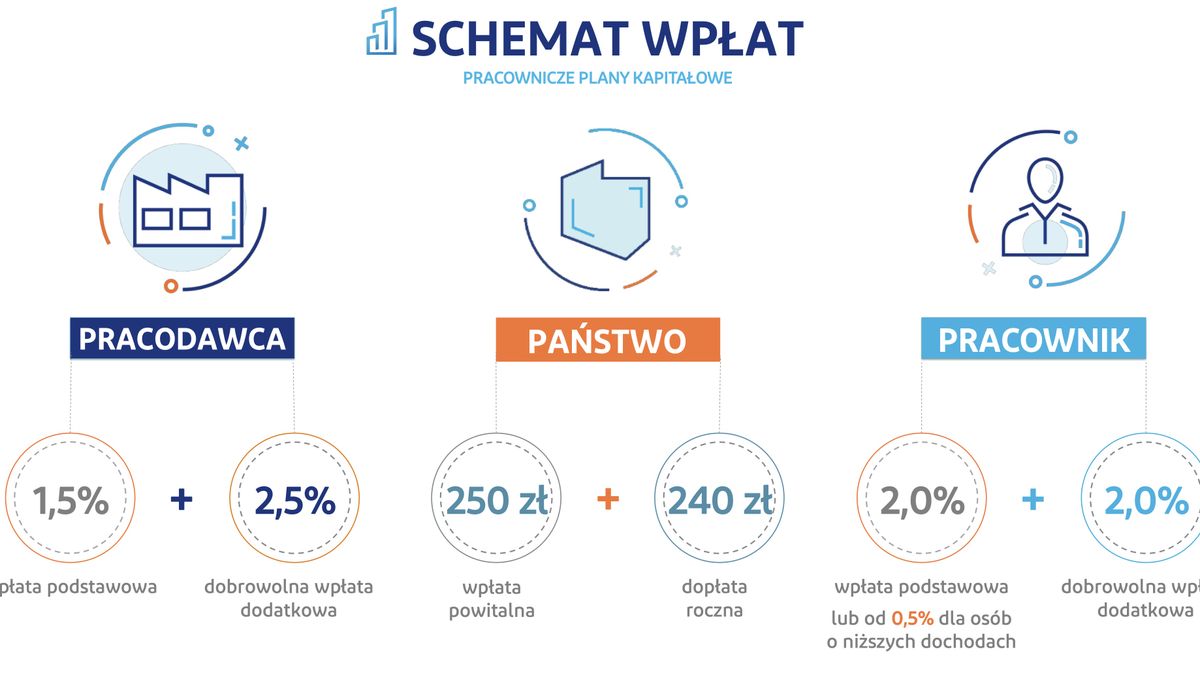 infografika. Schemat wypłat PPK