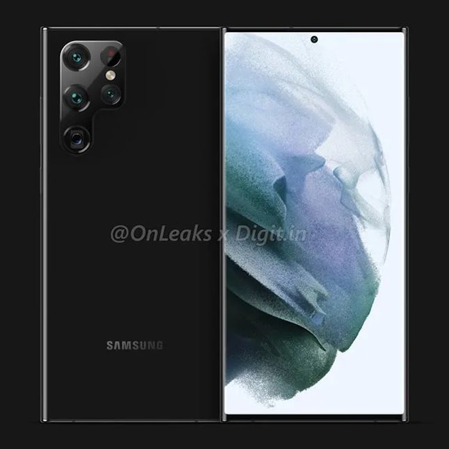 Samsung Galaxy S22 Ultra: wizualizacja na podstawie przecieków