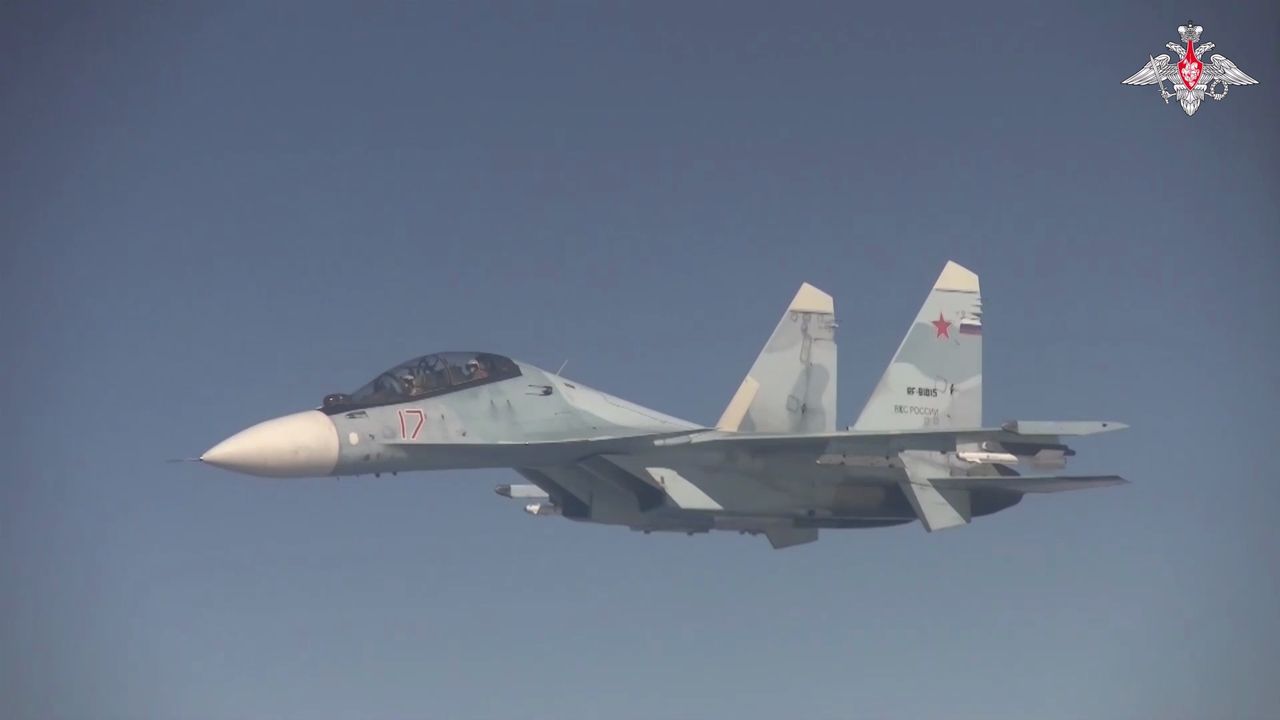 Russian fighter jet off the coast of Alaska