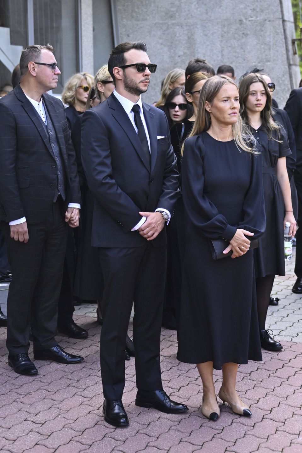 Olga Frycz na pogrzebie Jana Frycza