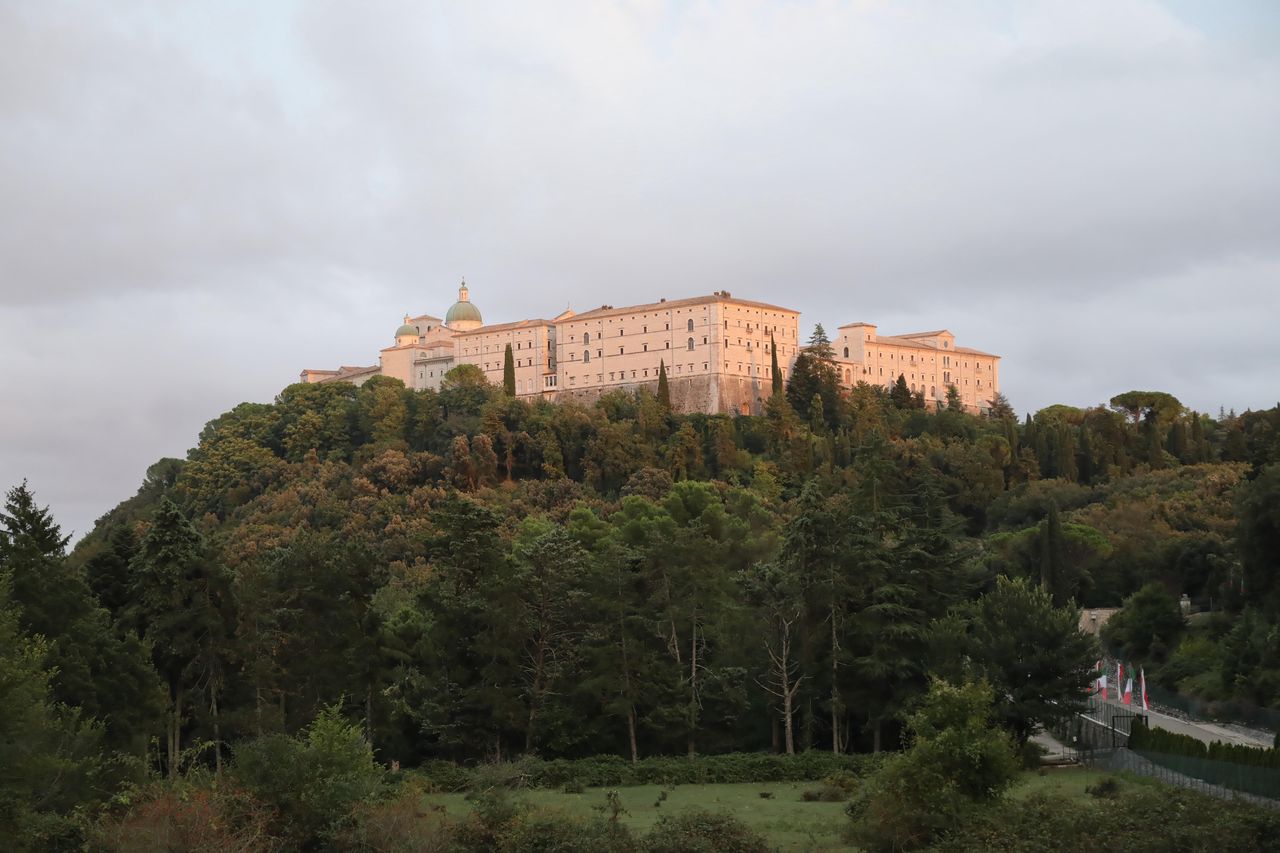 Aktualny widok na Monte Cassino we Włoszech