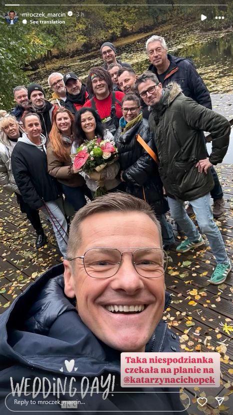 Mroczek powitał Cichopek wraz z ekipą "M jak miłość"