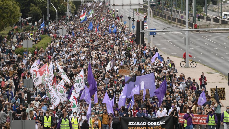 Węgry. Protest w Budapeszcie w obronie wolnych mediów