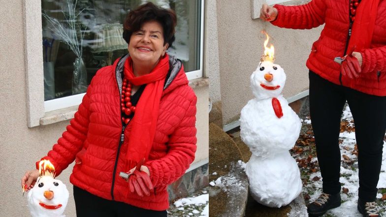 Joanna Senyszyn spaliła bałwana