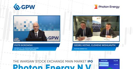 Photon Energy debiutuje na giełdzie. To kolejna zagraniczna spółka na GPW