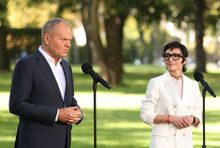 Donald Tusk i Barbara Mróz-Gorgoń, fot. x.com/donaldtusk