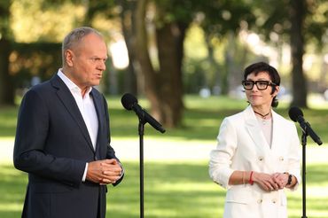 Donald Tusk i Barbara Mróz-Gorgoń, fot. x.com/donaldtusk