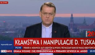 Ksiądz komentował w TVP Info słowa Tuska. "Demoniczna wypowiedź"