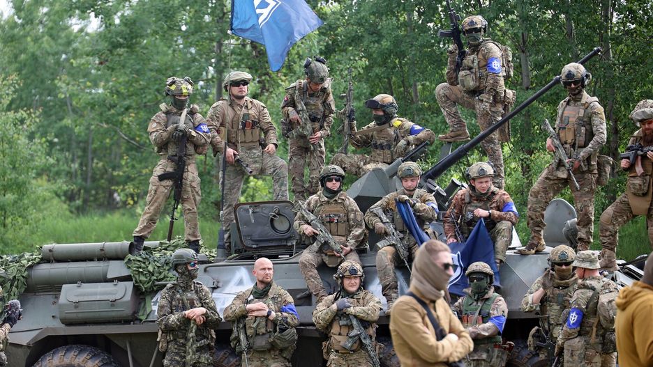 Przeciwnicy Władimira Putina z Legionu "Wolność Rosji" na granicy ukraińsko-rosyjskiej