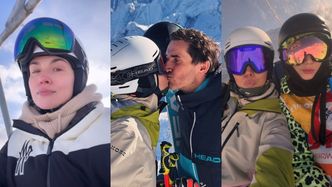 Paulina Krupińska obdarowuje buziakiem Sebastiana Karpiela-Bułeckę. Gwiazda TVN pochwaliła się feriami zimowymi z dziećmi (ZDJĘCIA)