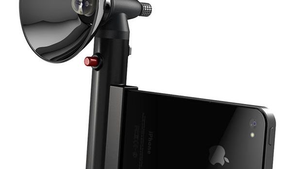 Oldschoolowa reporterska lampa błyskowa do iPhone'a 1