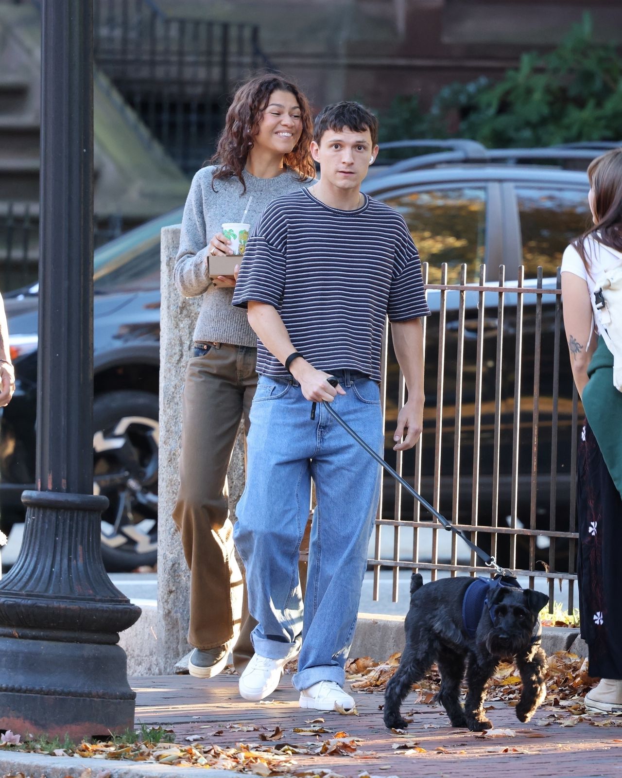 Zendaya and Tom Holland "caught" on a walk