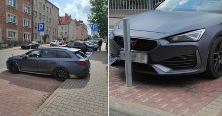 Zdjęcie z Katowic. Ludzie patrzą na auto i nie wierzą
