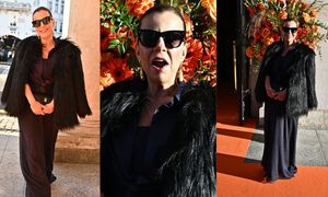 Agata Kulesza OBLECZONA W FUTRO wdzięczy się na premierze "Lalki". Francja-elegancja? (ZDJĘCIA)
