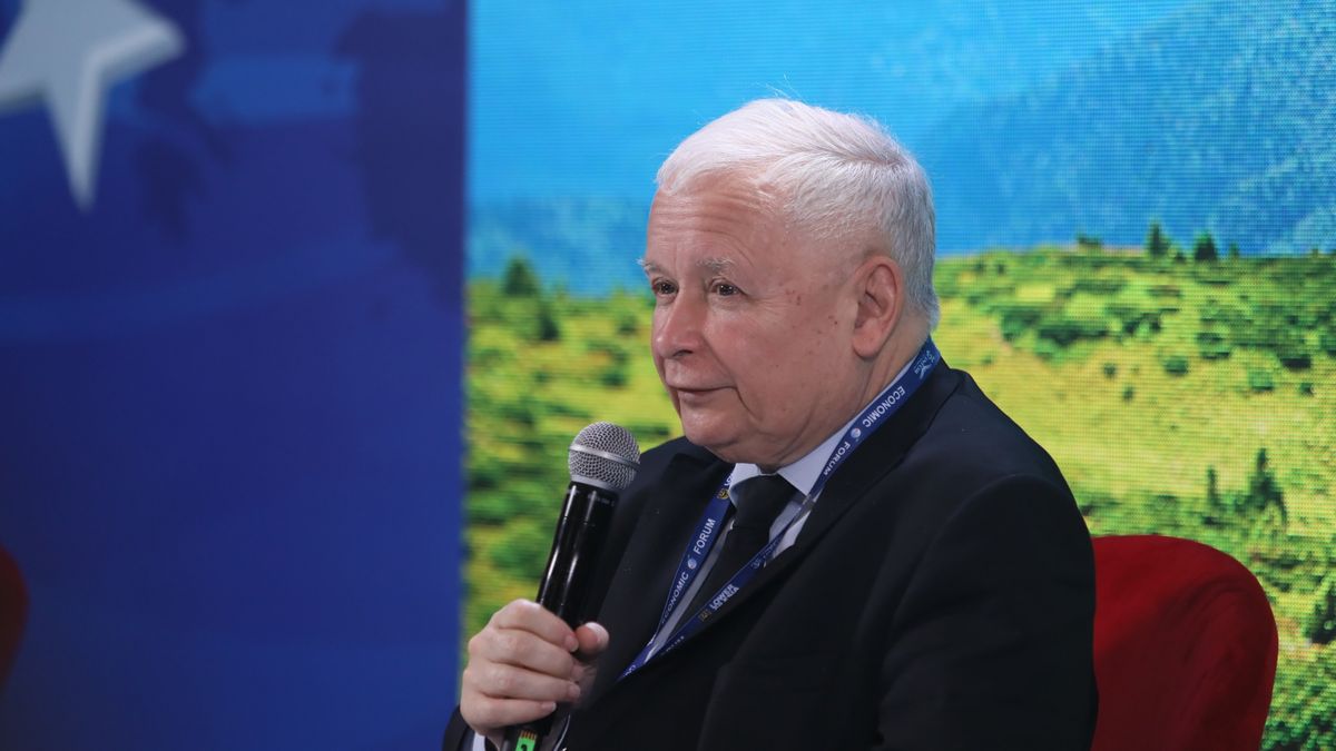 Prezes Prawa i Sprawiedliwości Jarosław Kaczyński na panelu "Realizm i wartości w polityce" 