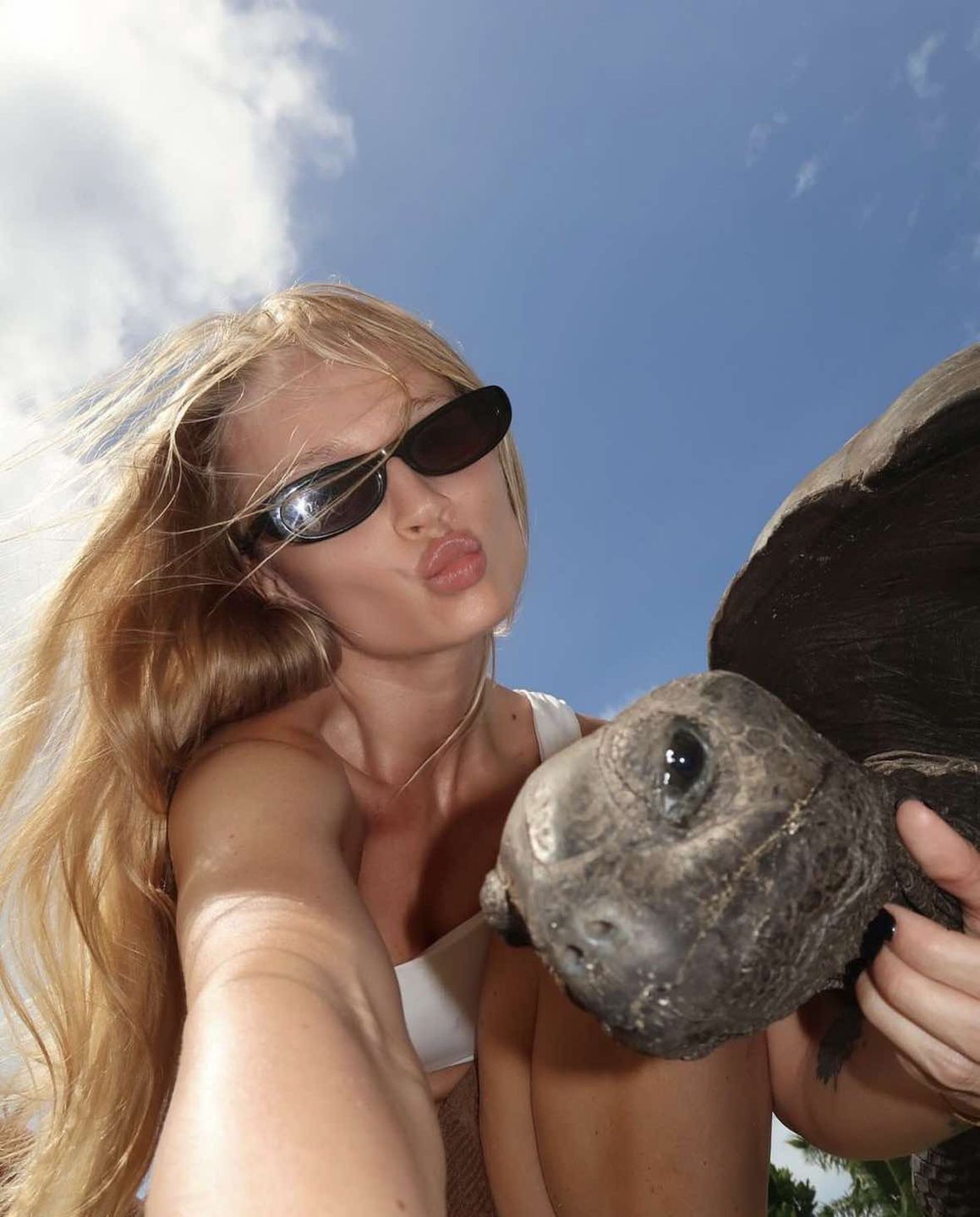 Sylwia Gaczorek w ogniu krytyki za selfie z żółwiem