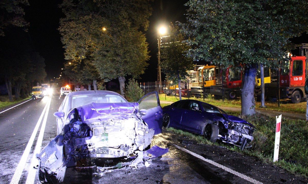 Wjechał w stado dzików i drugie auto. Poważny wypadek w Kętach