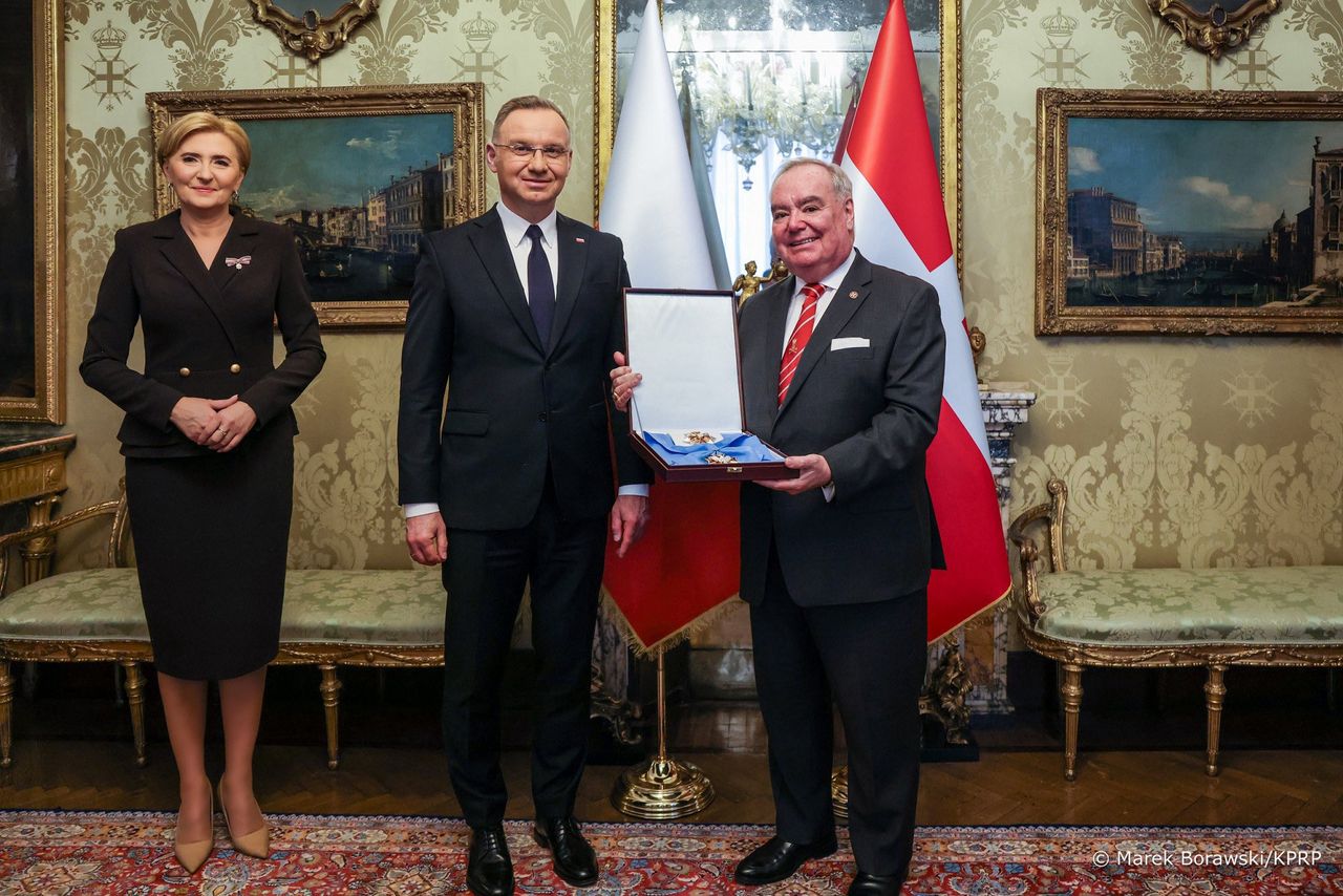 Prezydent Andrzej Duda we Włoszech. Dostał order