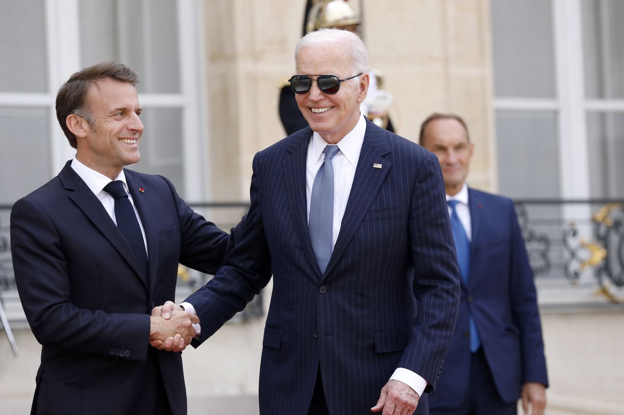 Joe Biden and Emmanuel Macron