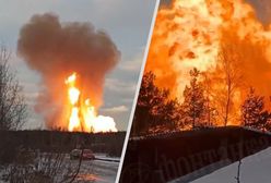 Słup ognia pod Petersburgiem. Widać go z kilku kilometrów