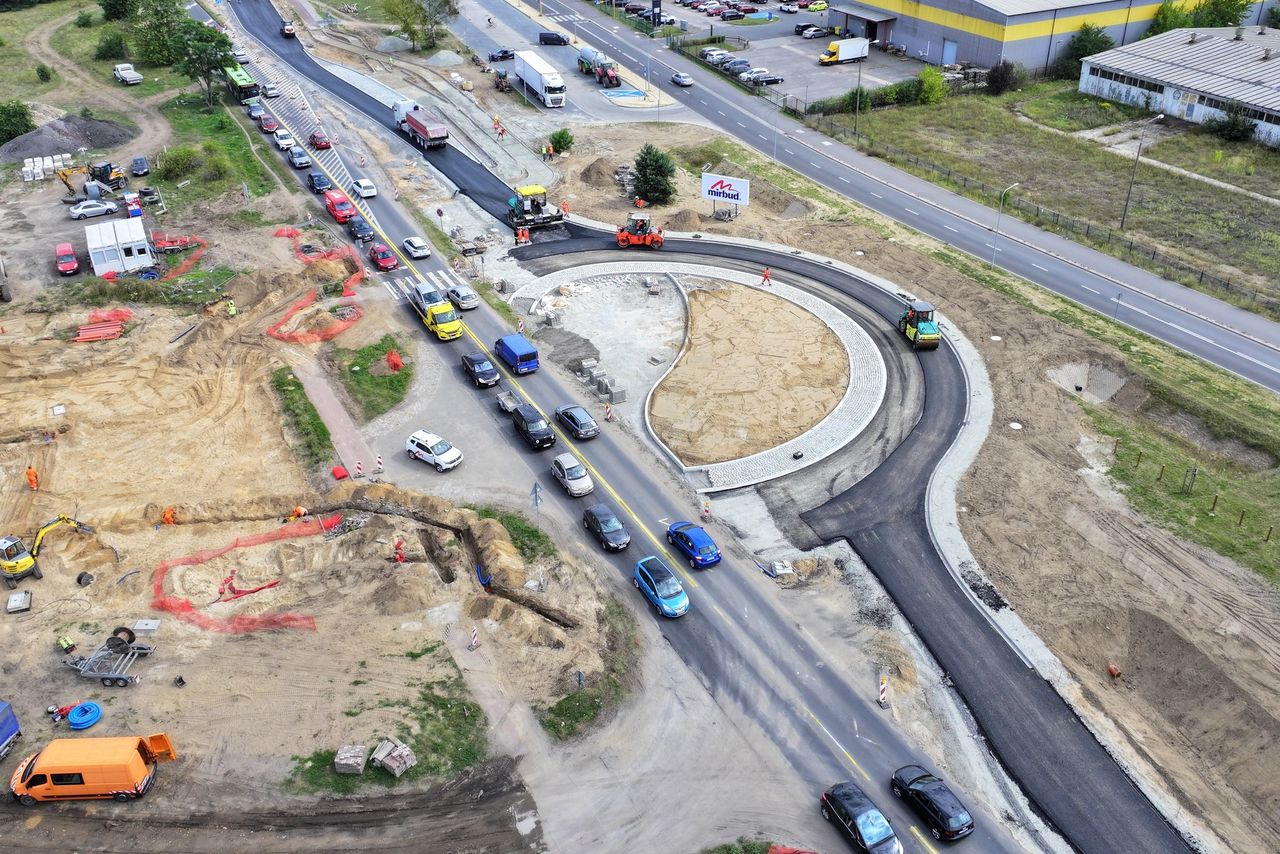 II etap budowy ronda na al. Wojska Polskiego w Pile – ważne zmiany w organizacji ruchu