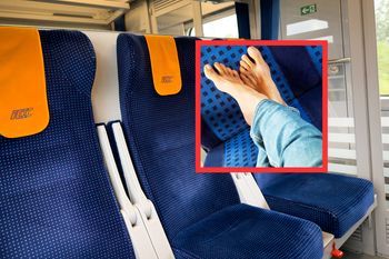 Kładą gołe stopy na siedzeniach w pociągach. Konduktor zabrał głos