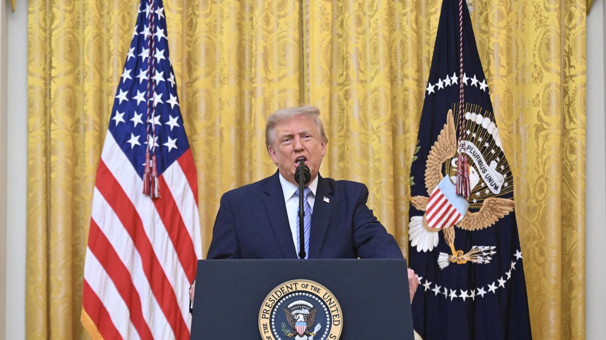 US President Donald Trump addresses the nation from the East Room of the White House in Washington, DC, USA, 16 July 2026. EPA/SAUL LOEB / POOL Dostawca: PAP/EPA.