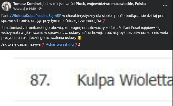 Post z Facebooka 