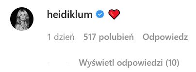 Heidi Klum skomentowała zdjęcie Roberta Lewandowskiego 