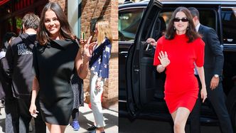 Wyraźnie smuklejsza Selena Gomez podbija nowojorskie ulice w dwóch kreacjach. W którym kolorze bardziej jej do twarzy?