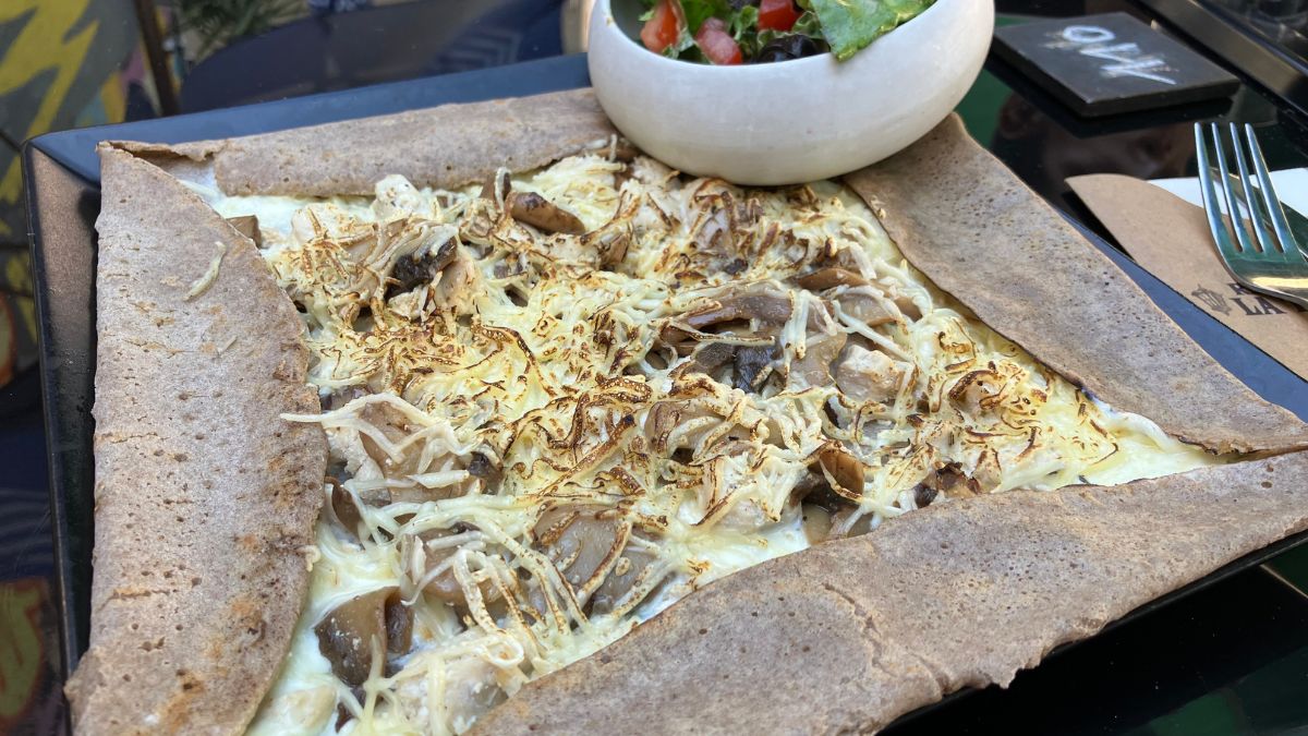Galette bretonne z pieczarkami