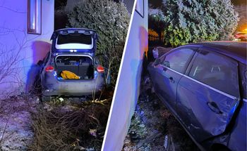 Wjechał autem w dom. Był pijany