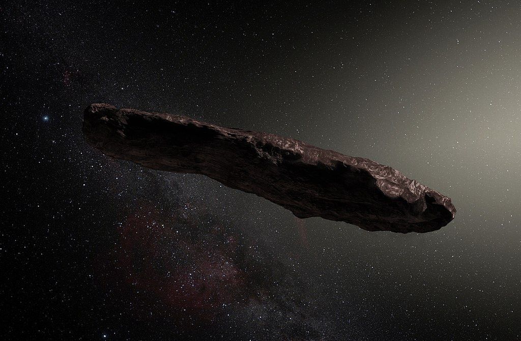 Wizja artystyczna obiektu znanego jako ʻOumuamua