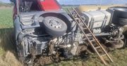 Wywrócona cysterna z gazem zablokowała drogę Kuniów – Kluczbork
