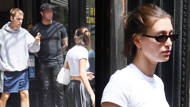 NADĄSANY Justin Bieber i MARKOTNA Hailey Bieber opuszczają jedną z nowojorskich siłowni (ZDJĘCIA)