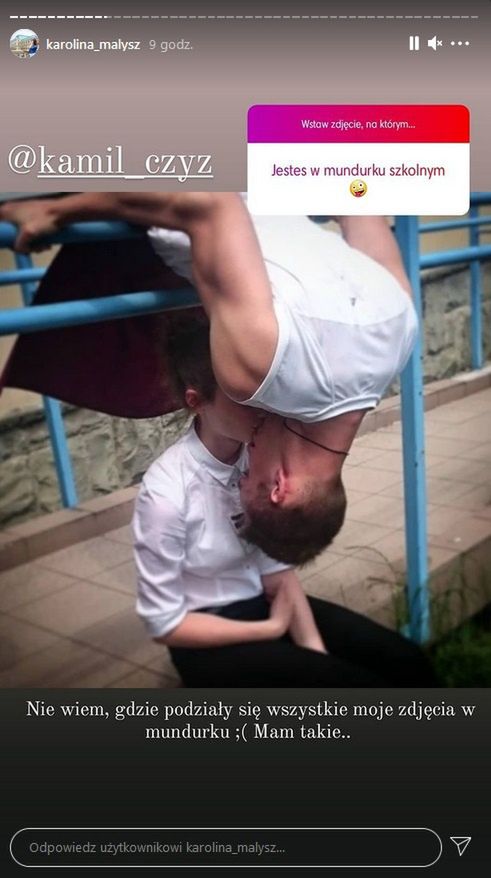 Karolina Małysz przyłączyła się do zabawy na Instagramie i pokazała internautom sporo starszych zdjęć z narzeczonym i rodziną
