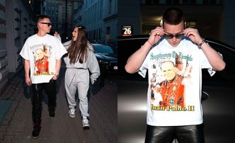 Bart Pniewski paraduje po Warszawie w t-shircie Kanye Westa z wizerunkiem Jana Pawła II. Przesada?