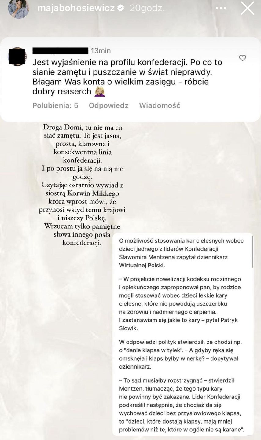 Maja Bohosiewicz o zmarłym Kamilku i politykach Konfederacji