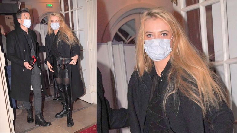 Zamaskowana "elita" na premierze sztuki 