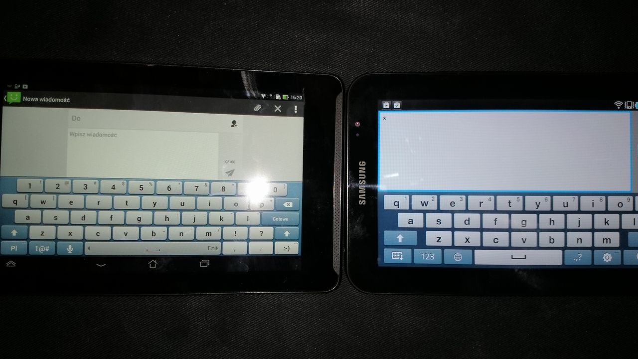 ASUS vs Galaxy tab7 p1010 (poziomo)